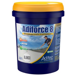Impermeabilizante elastomérico ADIFORCE 8 AÑOS Blanco flexible para cubiertas y terrazas 20 kg. - ADITEC