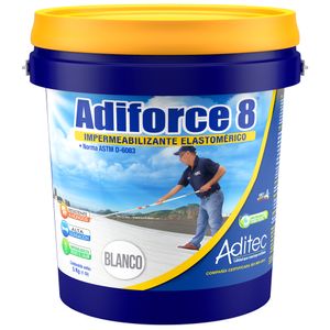 Impermeabilizante elastomérico ADIFORCE 8 AÑOS Blanco flexible para cubiertas y terrazas 5 kg. - ADITEC