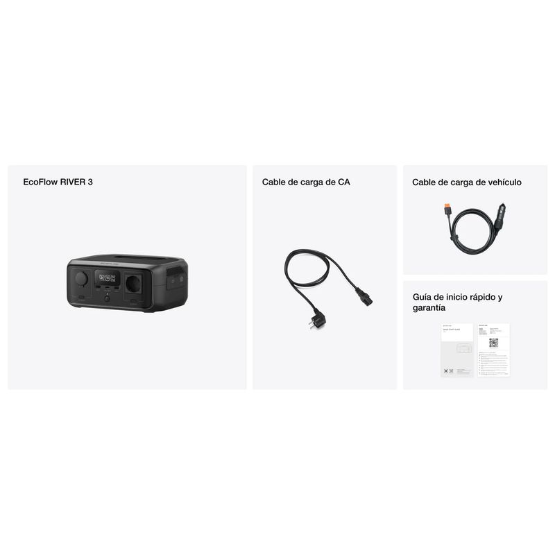 Estacion-de-energia-portatil-ECOFLOW-RIVER-3-de-300W-XBOOST-de-600W.