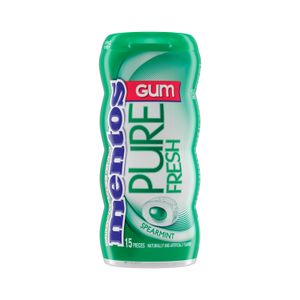 Chicles sin azucar PURE FRESH con sabor artificial a Hierbabuena; Pack x 15 chicles. - MENTOS
