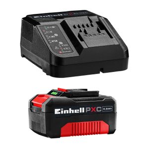 Kit cargador de baterías Power X-Change + 1 batería recargable de 18V a 4 Ah. - EINHELL
