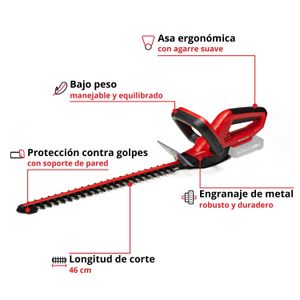 Cortasetos inalámbrico de 18V con longitud de corte de 46 cm. - EINHELL