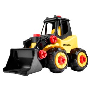 Retroescavadora armable de juguete con personaje y destornillador plástico para niños. - STANLEY JR