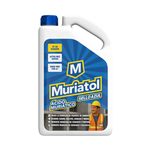 Muriatol ACIDO MURIÁTICO que elimina humedad, sarro y residuos 1 gal. - SELLO AZUL