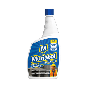 Muriatol ACIDO MURIÁTICO que elimina humedad, sarro y residuos 1 lt. - SELLO AZUL