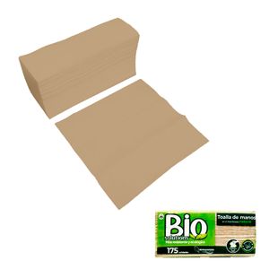 Toalla Z natural, tripack de 525 unidades, multiusos. - BIOSOLUTIONS