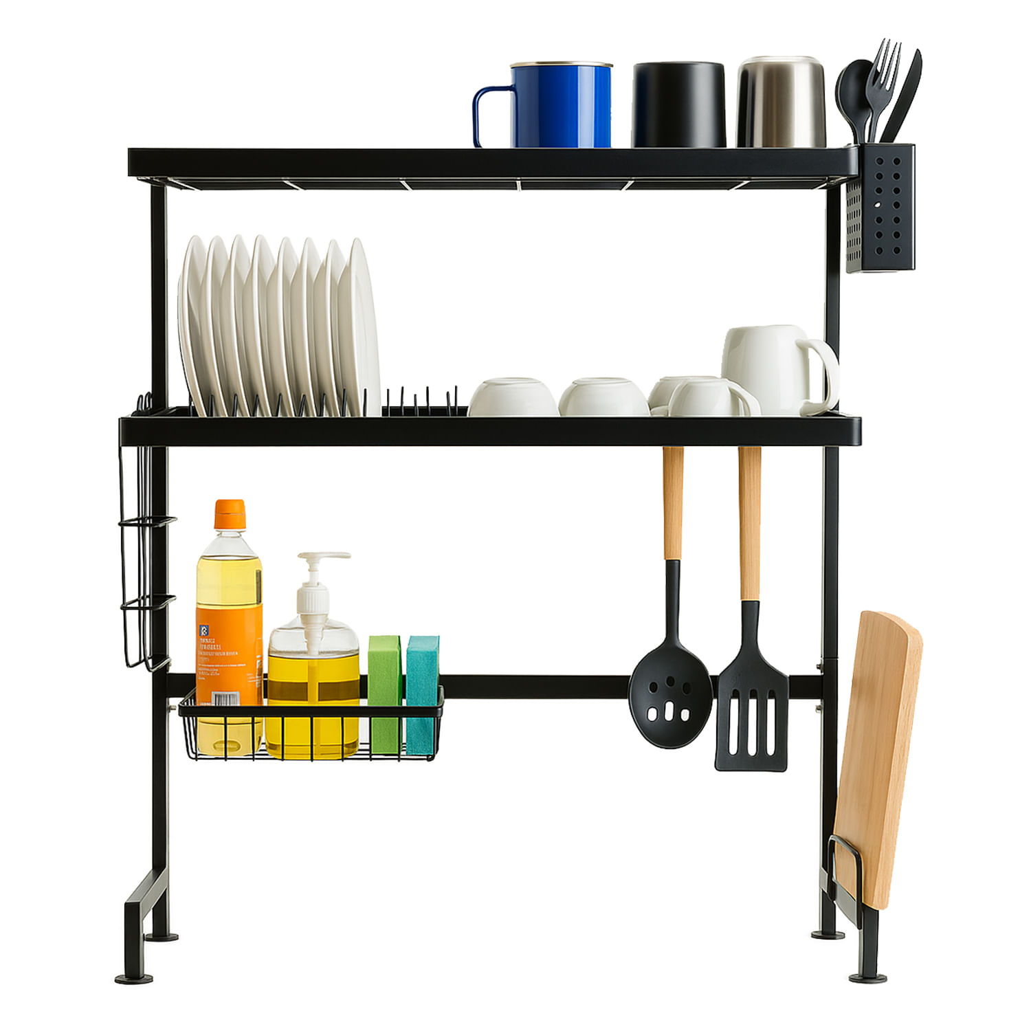 Escurreplatos Rubbermaid 6008arwht Con Dos Lavabos, Color... | Cuotas