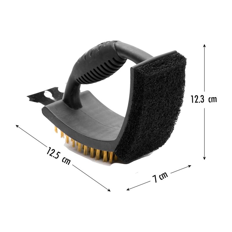 Cepillo-Raspador-CURVO-para-parrillada-de-BBQ-incluye-cuchilla-y-esponja-3-en-1.---OUTSET