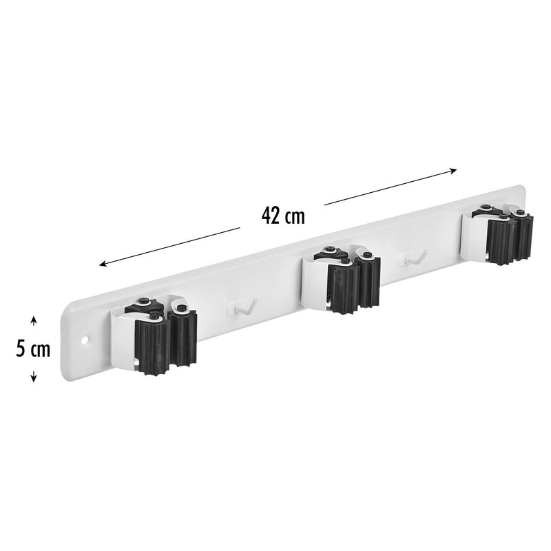 Cuelga-escobas-metalico-triple-color-blanco-con-rodillos-y-2-ganchos-multiusos.---BRINOX