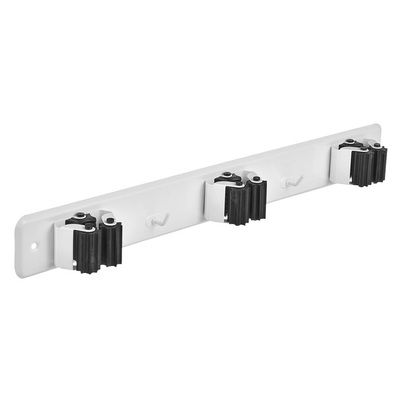 Cuelga-escobas-metalico-triple-color-blanco-con-rodillos-y-2-ganchos-multiusos.---BRINOX