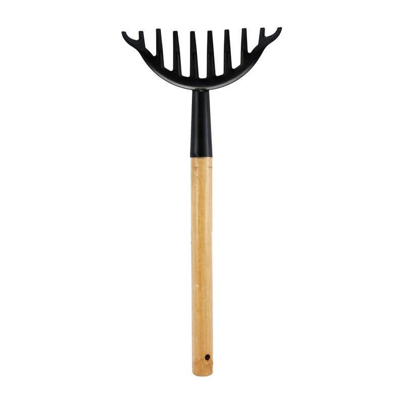 Rastrillo-de-aluminio-con-10-dientes-y-mango-pequeño-de-madera.---WRT
