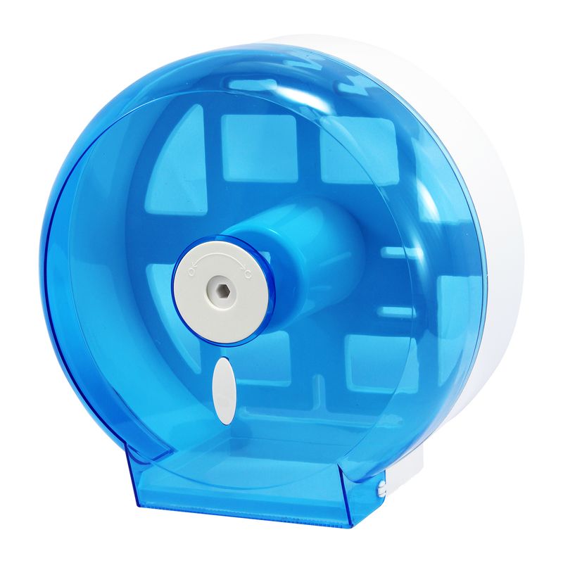 Dispensador-de-papel-higienico-color-azul-transparente.---WRT