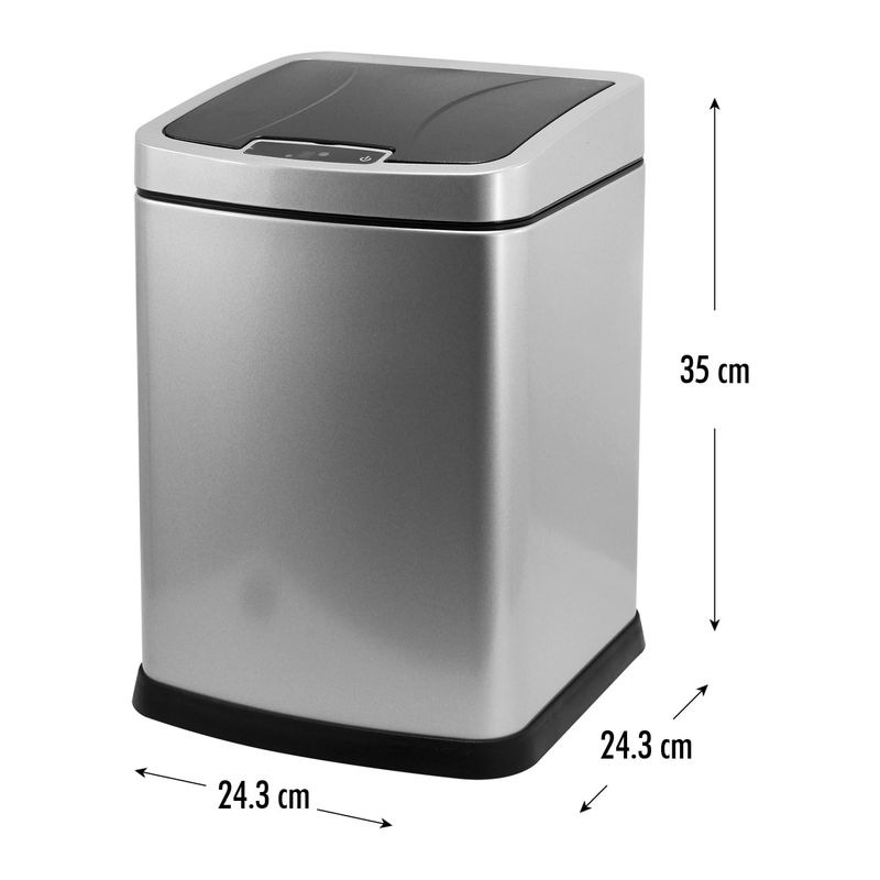 Basurero--Touch-Free--de-9-lt-color-plateado-con-alimentacion-de-4-pilas-AAA.---FREE-HOME