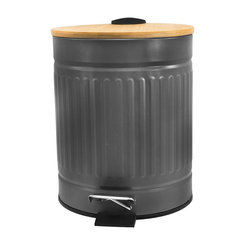 Basurero-gris-con-tapa-de-madera-bamboo-de-5-litros-incluye-un-mini-balde.---MAYS