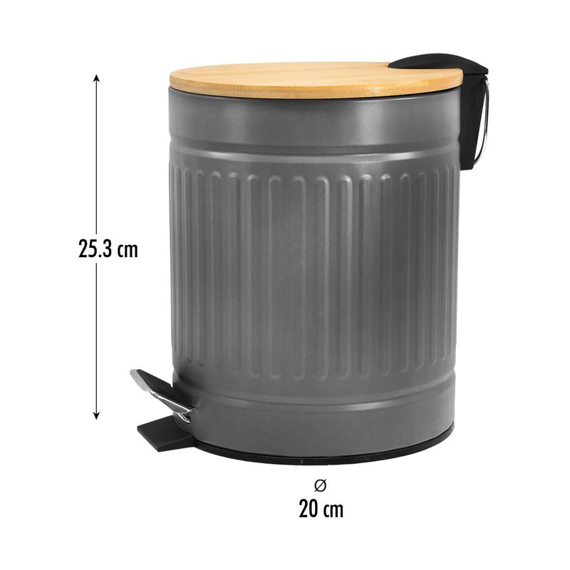 Basurero-gris-con-tapa-de-madera-bamboo-de-5-litros-incluye-un-mini-balde.---MAYS