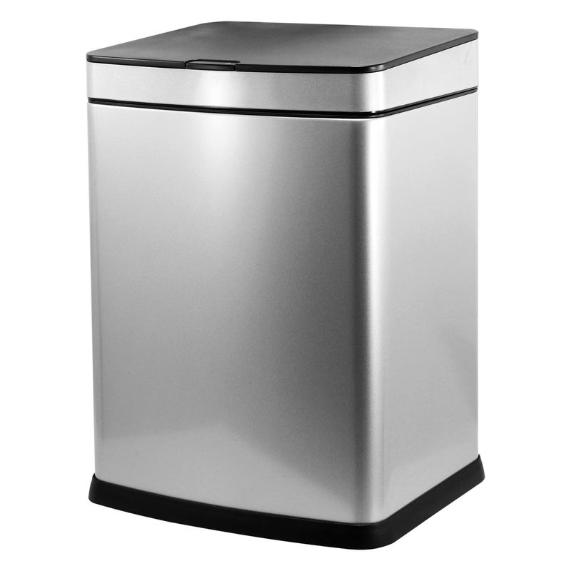 Basurero-plateado--Touch-free--con-15-lt-de-capacidad.---FREE-HOME