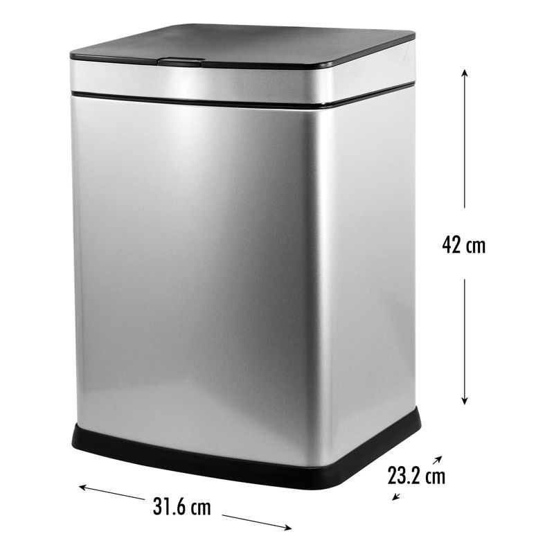 Basurero-plateado--Touch-free--con-15-lt-de-capacidad.---FREE-HOME
