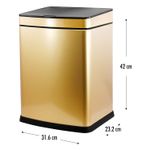Basurero-bronce--Touch-free--con-15-lt-de-capacidad.---FREE-HOME