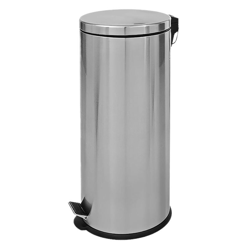Tacho-de-acero-para-basura-de-diseño-clasico-redondo-con-pedal-y-30-lt-de-capacidad.---EKO