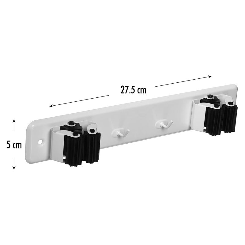 Cuelga-escobas-metalico-doble-color-blanco-con-rodillos-y-2-ganchos-multiusos.---BRINOX