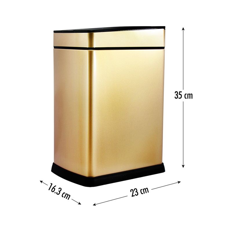 Basusero-touch-free-de-color-bronce-de-acero-inoxidable-con-capacidad-de-8L.---FREE-HOME