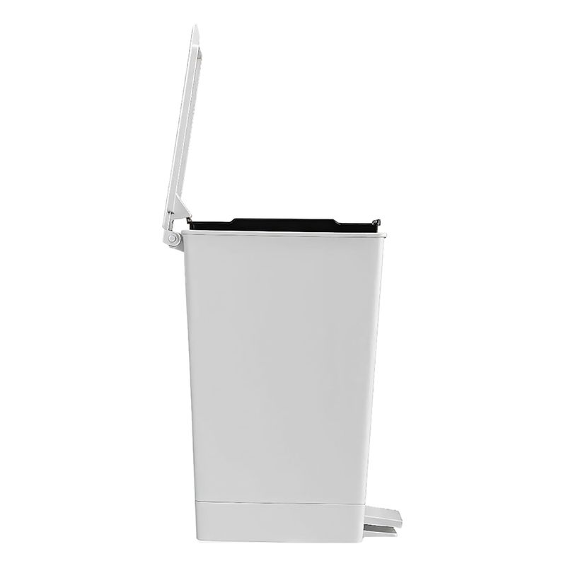 Basurero-con-pedal-blanco-de-diseño--SLIM--con-8-lt-de-capacidad.---RIMAX