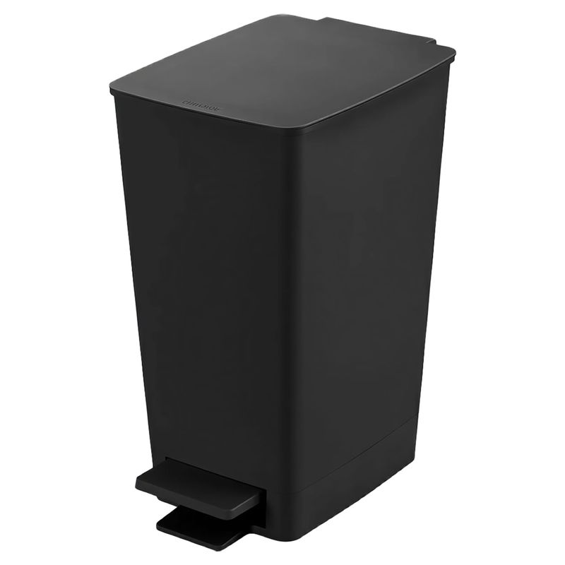 Basurero-con-pedal-negro-de-diseño--SLIM--con-8-lt-de-capacidad.---RIMAX
