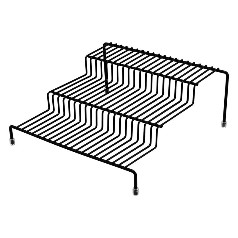Organizador-de-cocina-negro-con-3-niveles-y-estructura-metalica.---KENNEDY