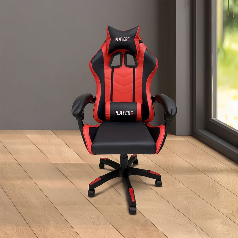 Silla-gamer-rojo-con-negro-de-espaldar-alto-con-almohadillas.---WRT