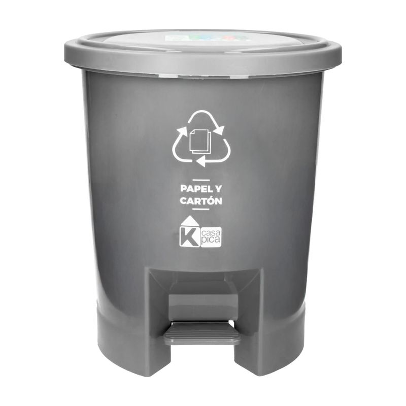 Tacho-duplo-RED-para-reciclaje-GRIS-con-capacidad-de-10-lts.---CASA-PICA