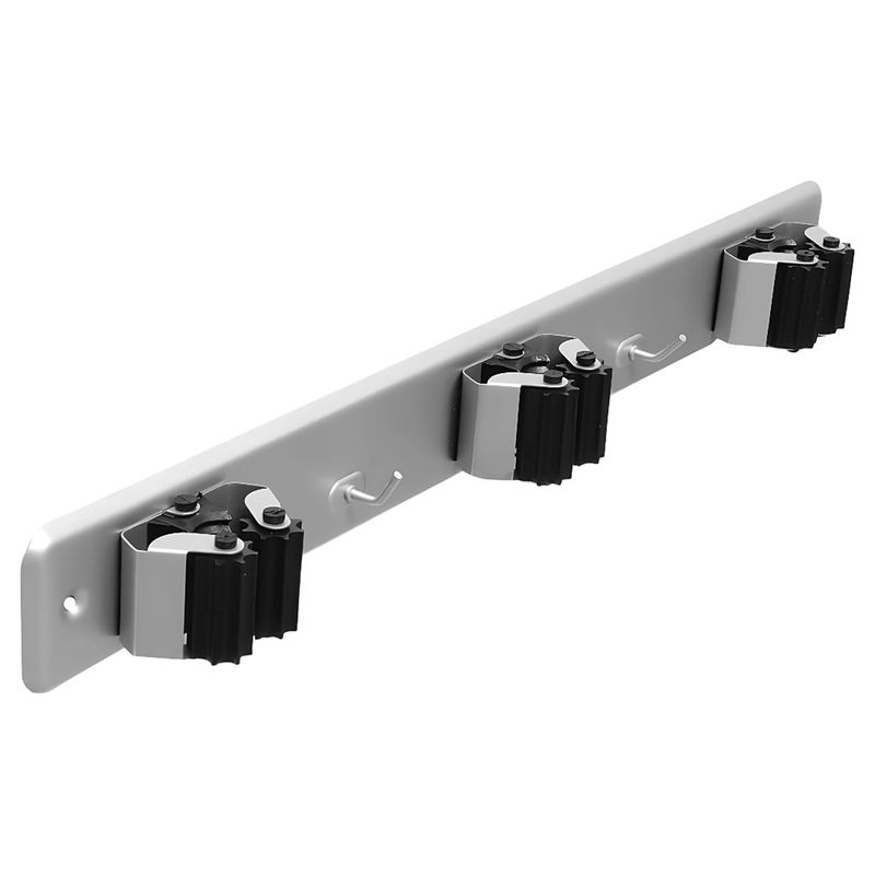 Cuelga-escobas-metalico-triple-color-plateado-con-rodillos-y-2-ganchos-multiusos.---BRINOX