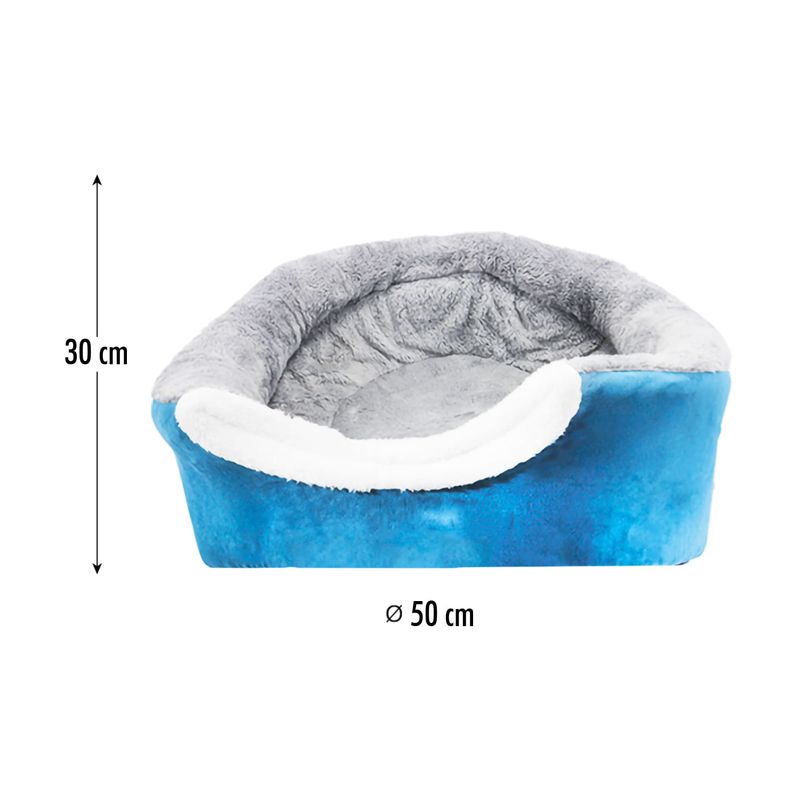 Cama-2-en-1-para-gato-en-color-turquesa-y-gris-talla-L---VIDA-DE-GATO