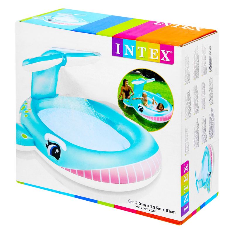 Piscina-inflable-con-forma-de-ballena-y-funcion-de-aspersor.---INTEX