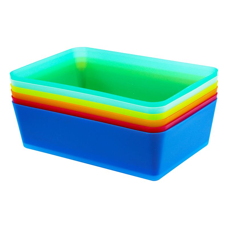 Juego-de-6-cestas-organizadoras-plasticas-de-colores.---STORAGE-SOLUTIONS