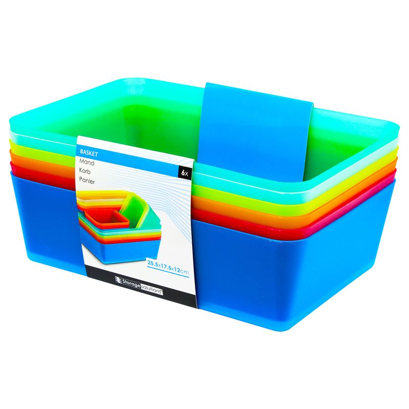 Juego-de-6-cestas-organizadoras-plasticas-de-colores.---STORAGE-SOLUTIONS