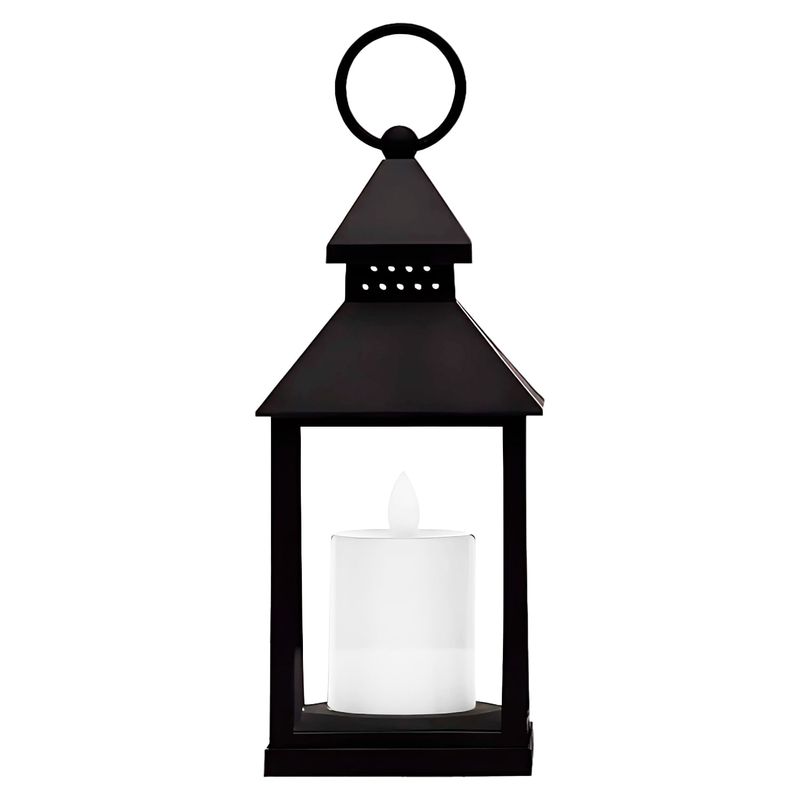 Farol-decorativo-LED-en-color-negro-funciona-con-pilas-AAA--3-no-incluidas-.---KOLE-IMPORTS