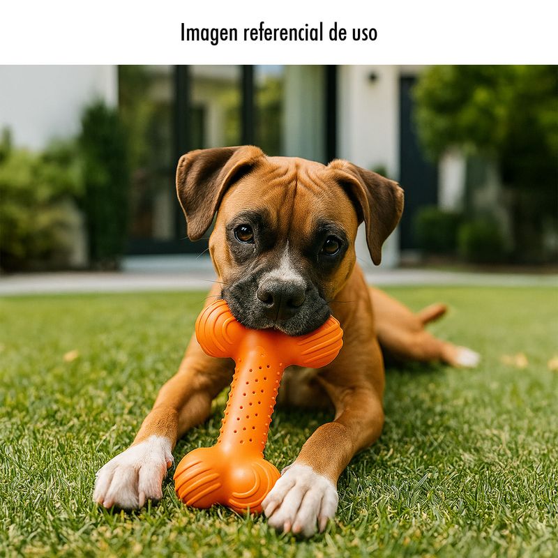 Juguete-para-perro-con-forma-de-hueso-naranja-talla-L.---VIDA-DE-PERRO