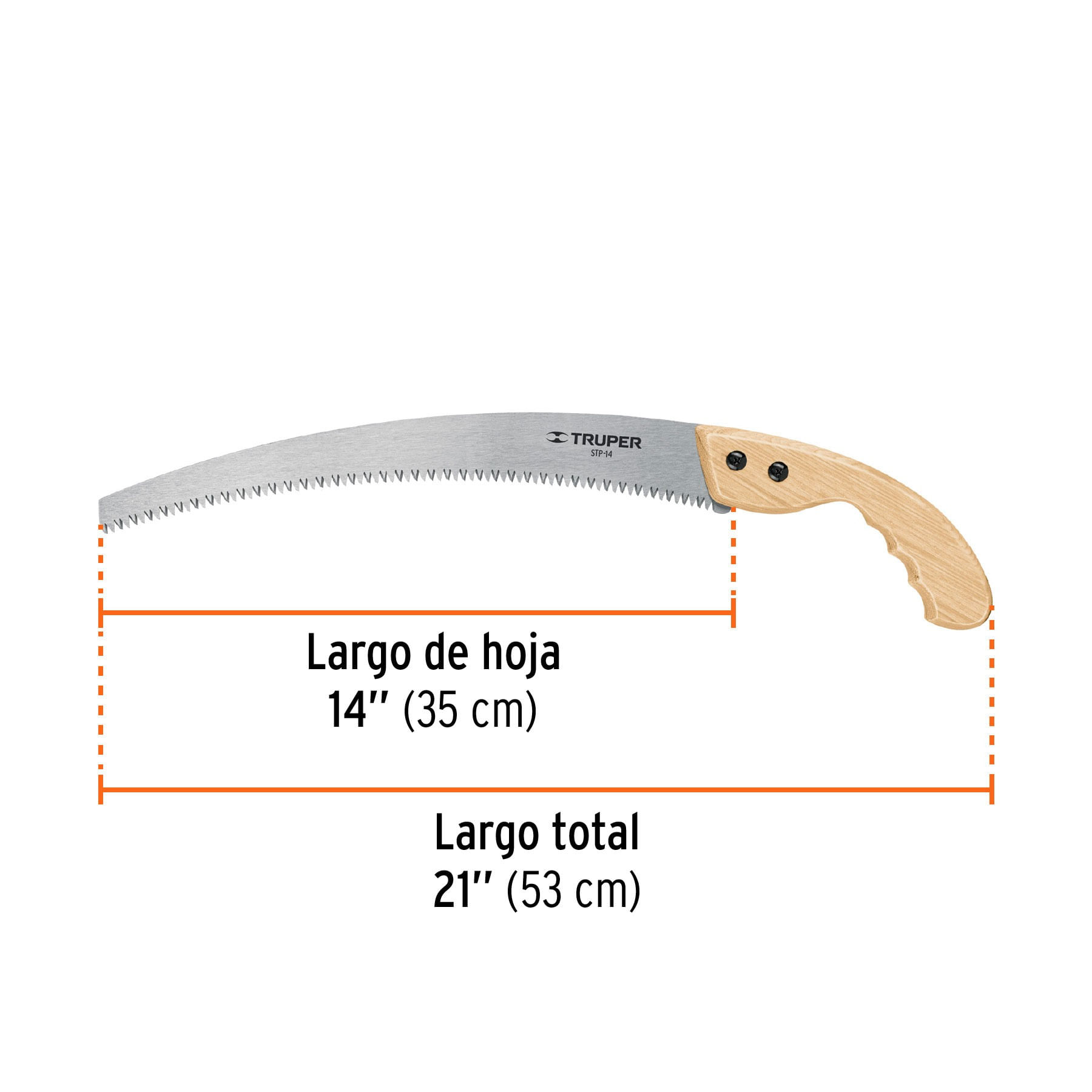 Serrucho de podar curvo m/plastico 14' Master x Un