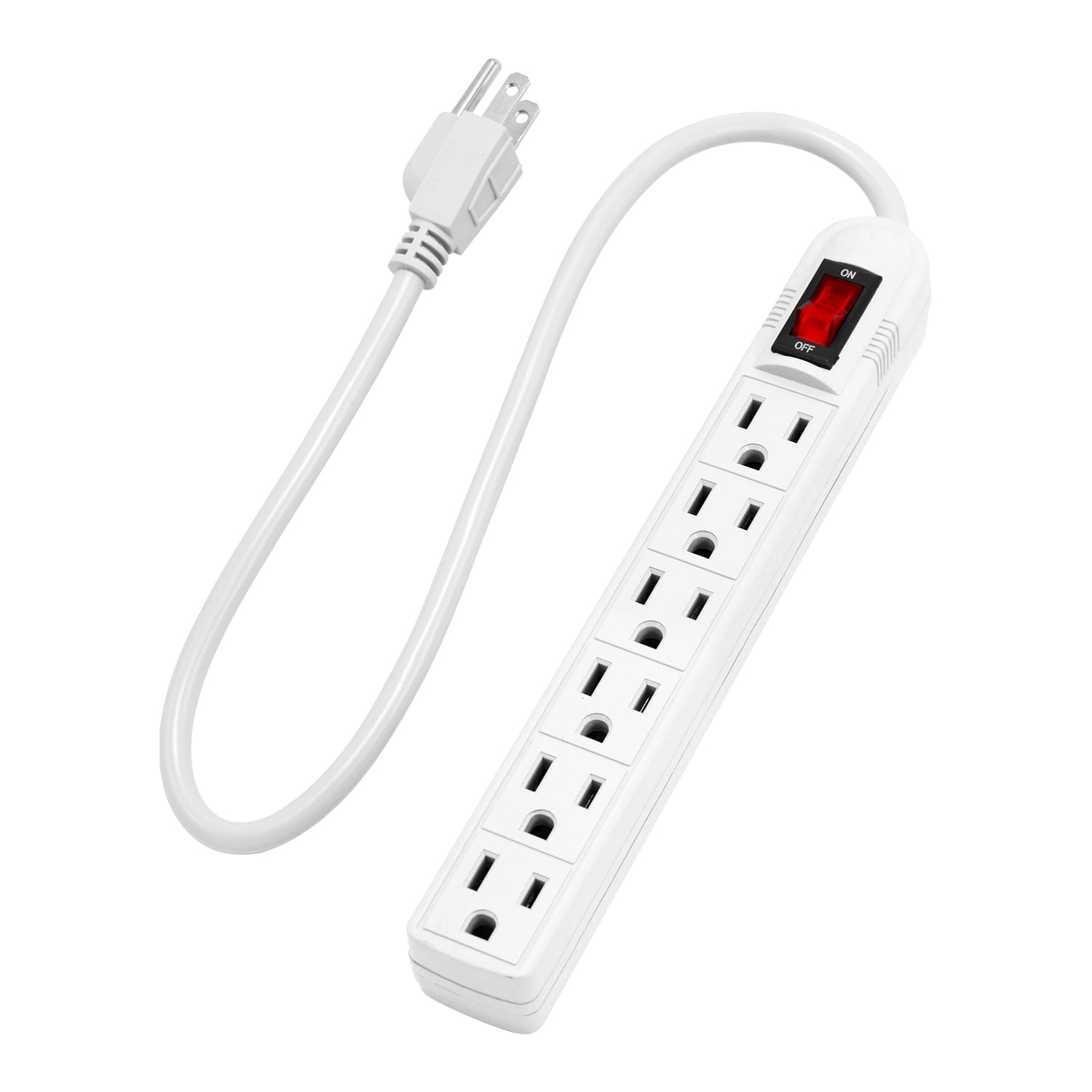 ROLINE Regleta De 6 Tomas Con Interruptor, Negra, 6 M
