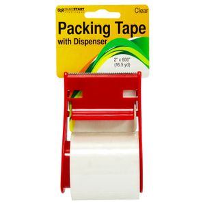 Cinta adhesiva de 2" x 600" con dispensador. - KOLE IMPORTS