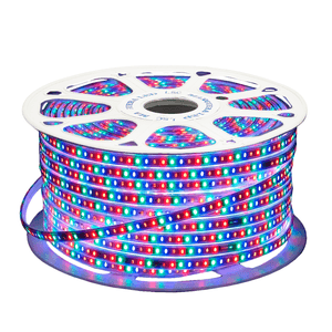 Manguera LED Plana Simple 110V de luz MULTICOLOR; Venta x Metros. - LSC