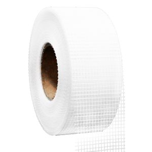 Cinta adhesiva tipo malla de vidrio de 45m x 4,5cm, para reparar gritas y uniones de yeso. - FANTAPE