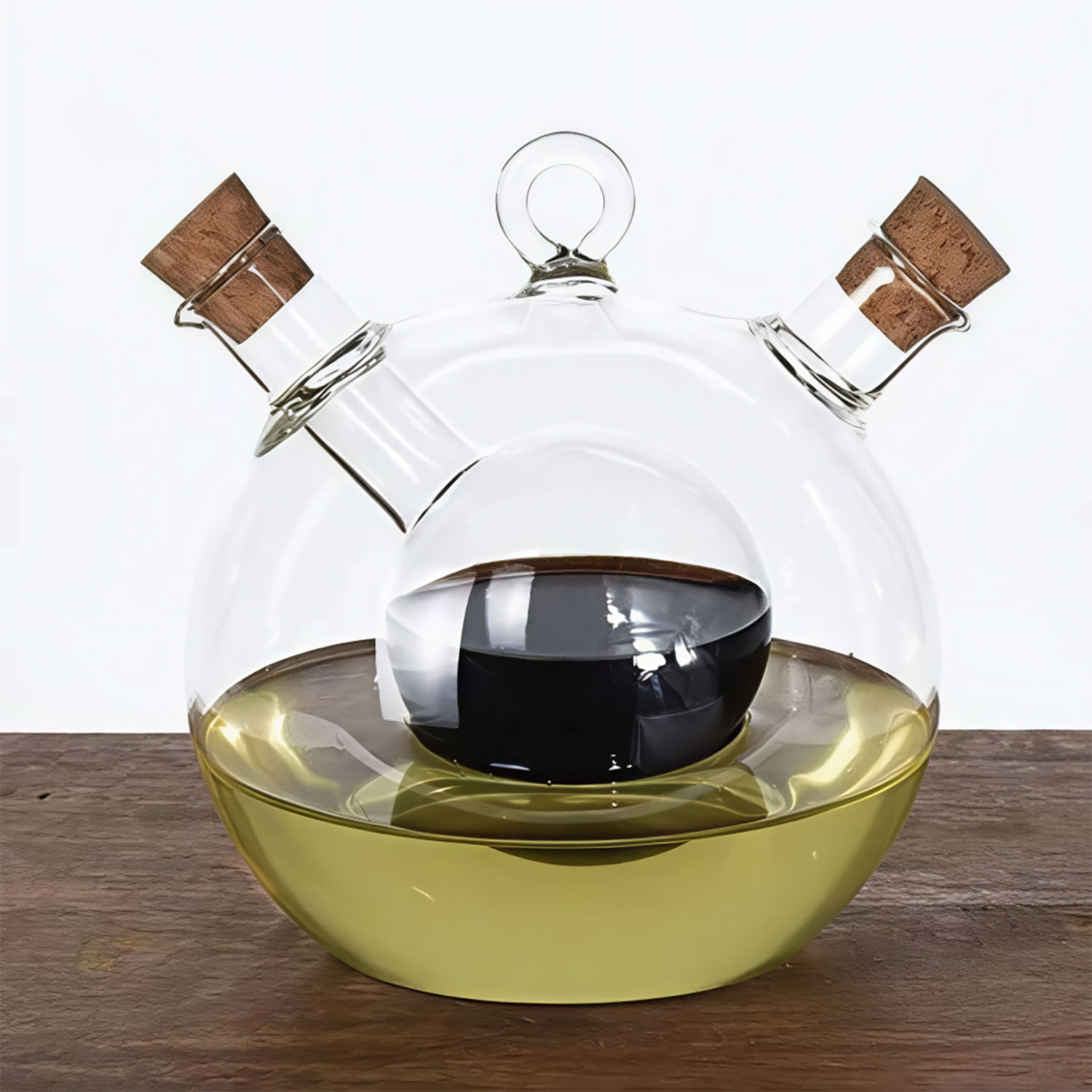 Botella De Vidrio Para Vinagre Y Aceite APS De 100 Ml, Con Boquilla De Acero Inoxidable Y Tapón De Corcho