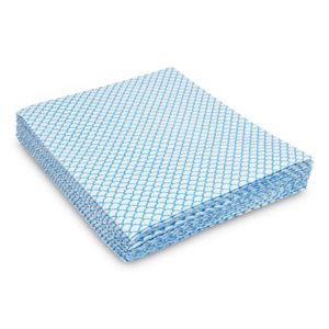 Paños WORK PRO ultra absorbentes de 34 x 39 cm reutilizables y descartables color azul. - UNILIMPIO