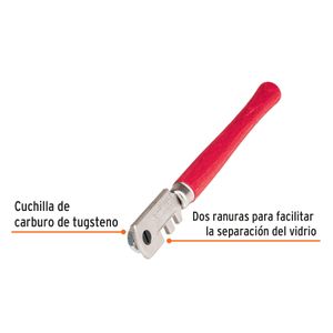 Cortador de vidrio de 5" (13 cm) con 6 cuchillas de carburo de tungsteno de larga duración. - TRUPER