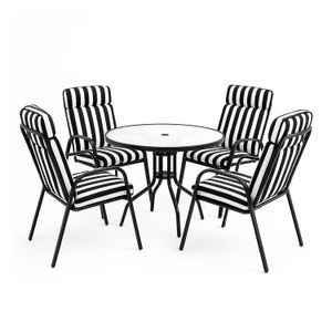 Set P/Patio 5Pzs Drm Mesa/4Sillas/Y Cojines - DRM