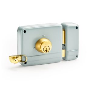 Cerradura de sobreponer de 50 mm de acabado de acero barnizado para puertas o portones - VIRO