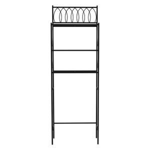 Organizador de baño hecho de metal en color negro con 3 niveles para almacenar. - HOMESTAR
