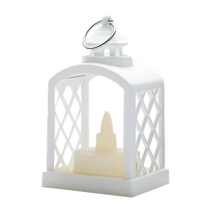 Farol pequeño plástico con vela LED de luz cálida. - BLITZ