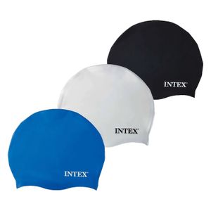 Gorros de natacion "Aquaflow" libres de látex en tres colores distintos. - INTEX